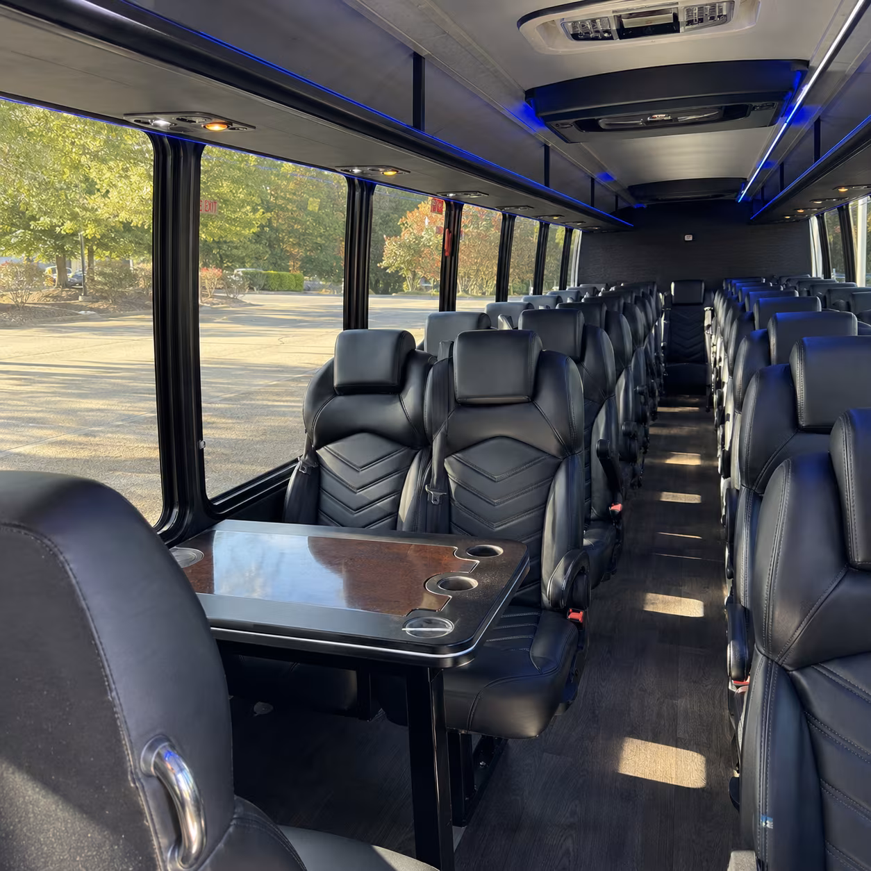 Miami Airport Shuttle & Transportation party bus interior
