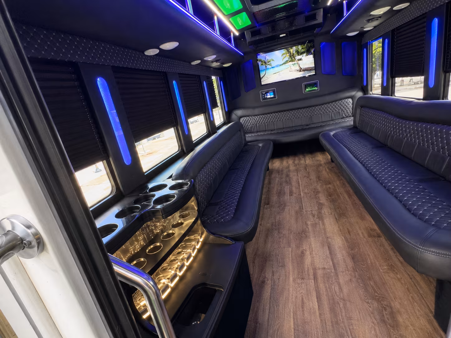 Miami Bachelor & Bachelorette Transportation onboard seating