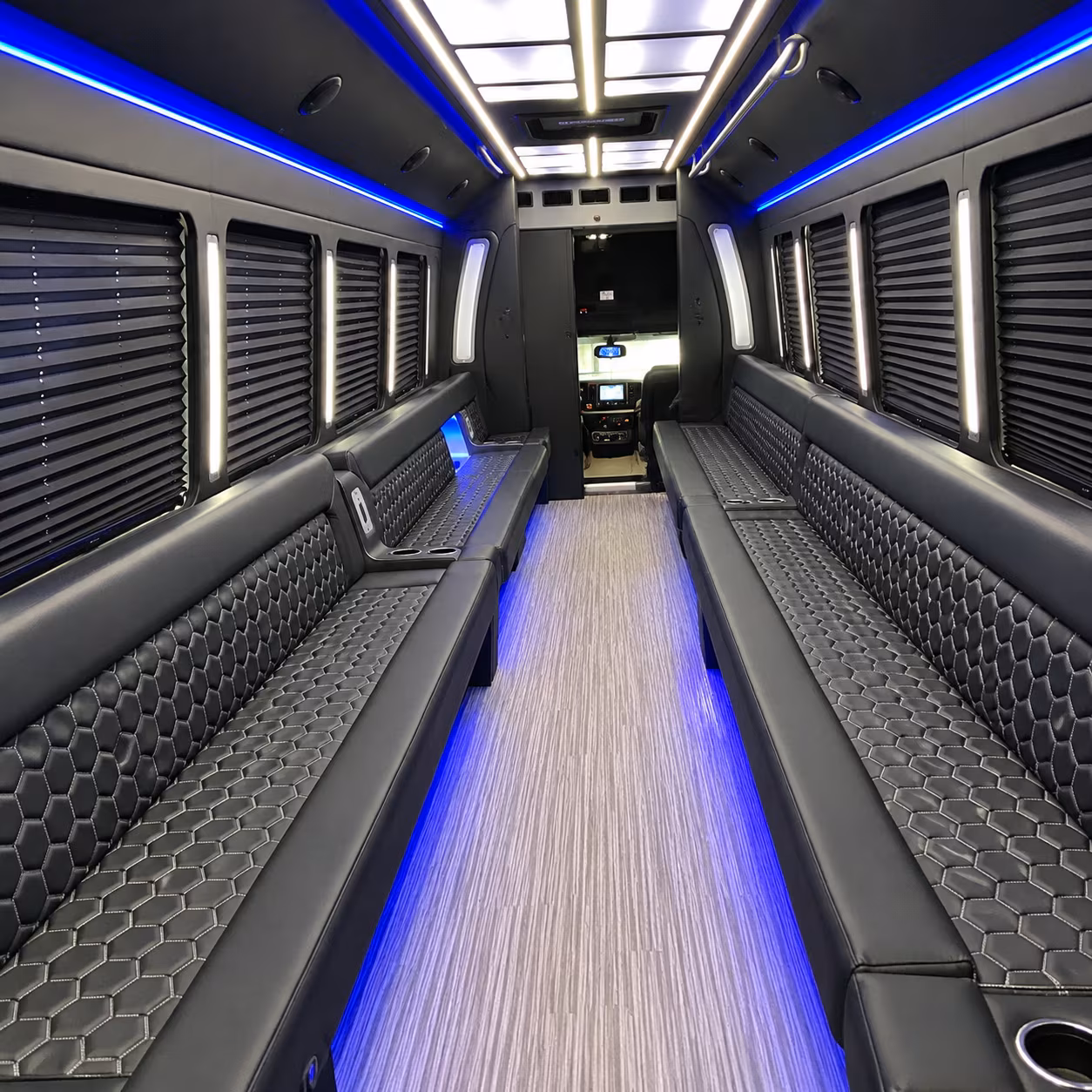 Miami Bachelor & Bachelorette Transportation party bus interior