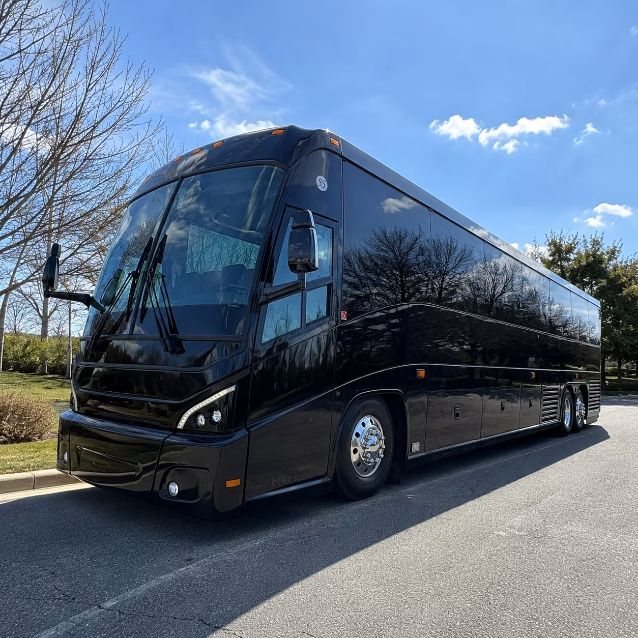 Miami School Event Transportation party bus exterior