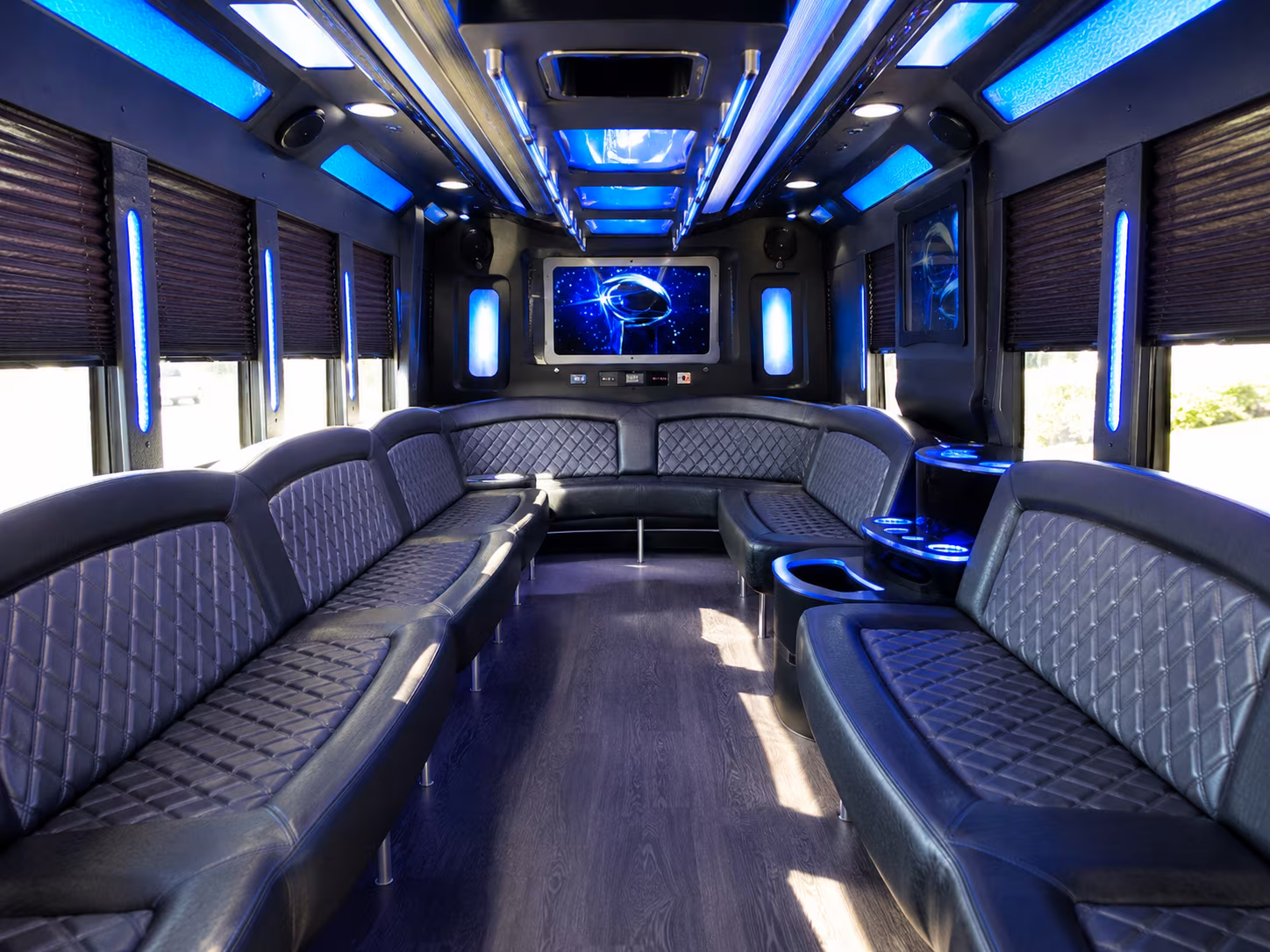 Miami Wedding Transportation party bus exterior