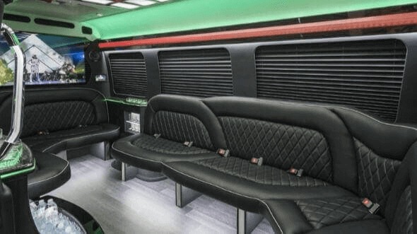 Interior of Charter Bus Company Davie's 18 Passenger Party Bus in Davie