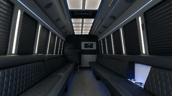 20 passenger party bus interior
