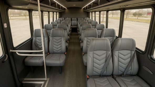 Interior of Charter Bus Company Miami's 25 Passenger Mini Bus in Miami