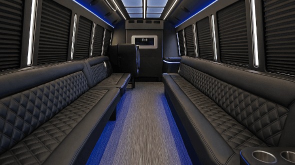 Interior of Charter Bus Company Pembroke Pines's 25 Passenger Party Bus in Pembroke Pines