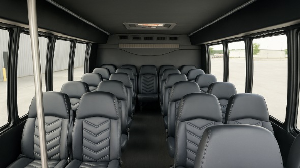 Interior of Charter Bus Company Miami's 30 Passenger Minibus in Miami