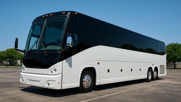 Exterior of Charter Bus Company Miami's 47 Passenger Charter Bus in Miami