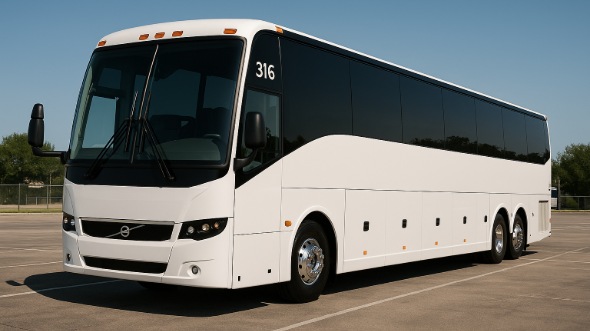 Exterior of Charter Bus Company Hialeah's 50 Passenger Party Bus in Hialeah