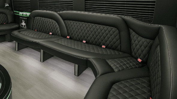 miami 18 passenger party bus interior