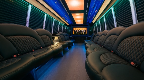miami 30 passenger party bus interior