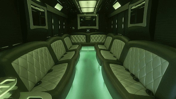 miami 40 passenger party bus inside